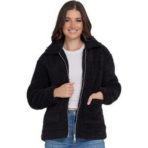 Jacket Women Black Oversized Faux Winter Coats for Women Shearling Fleece Plus
